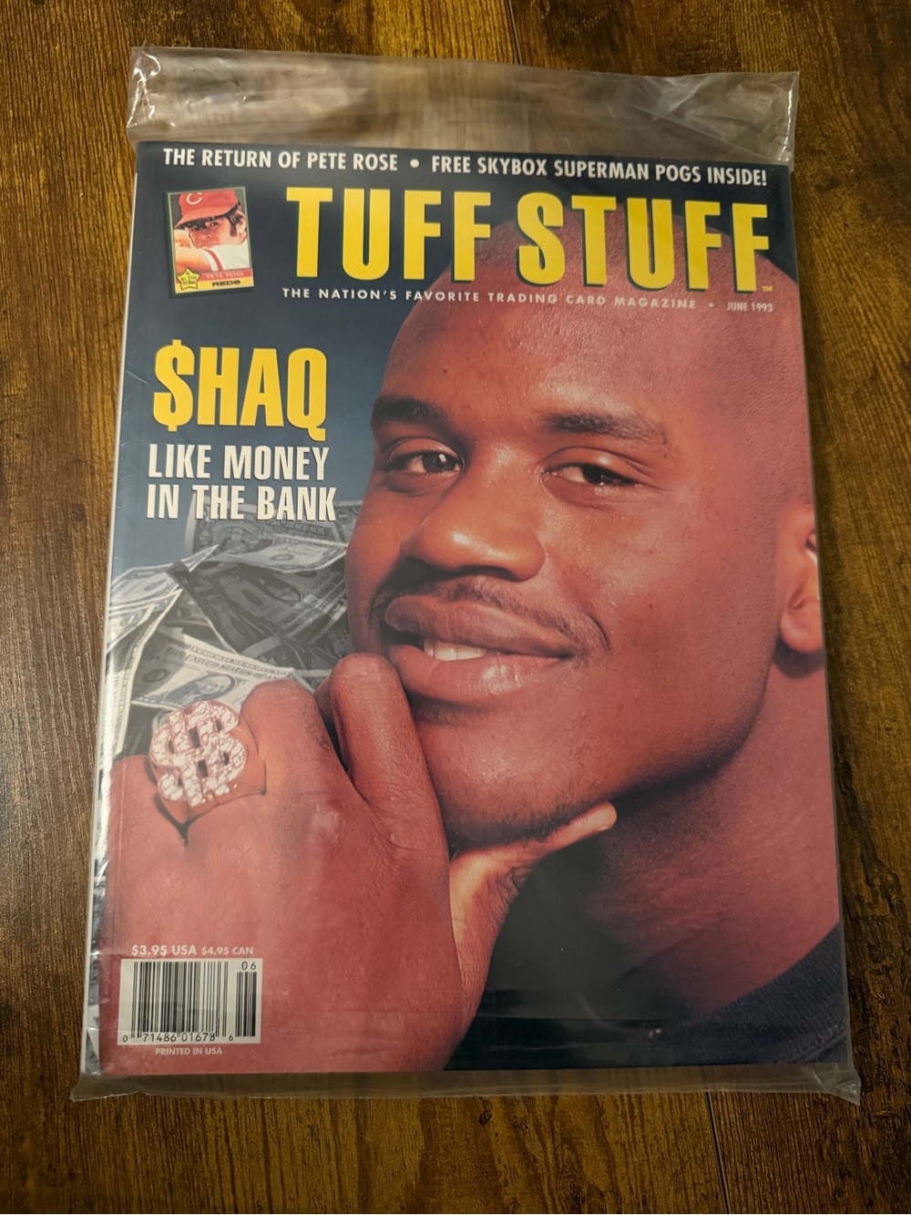 Shaquille O’Neal Tuff Stuff Magazine June 1993 Superman SkyCaps POGs Sealed